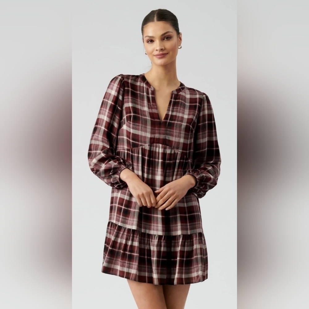 Evernew Claudia Check Smock Dress, VGUC, Size 2